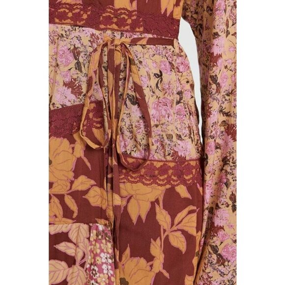 Free People $168 Tilda Wrap Boho Floral Maxi Dress Size Small NWT - Picture 6 of 12